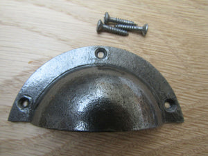 Cast Iron Small Victorian Cup Pull Handle Antique Iron.