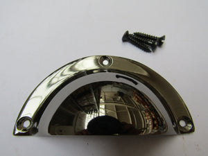 Small Victorian Cup Pull Handle Black Nickel.