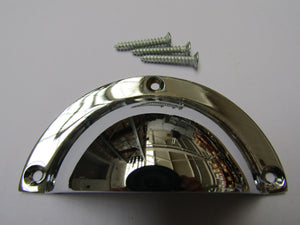 Small Victorian Cup Pull Handle Polished Chrome.