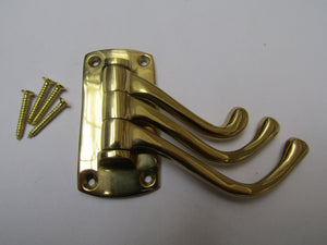 Plain Victorian Swivel Hook polished brass.