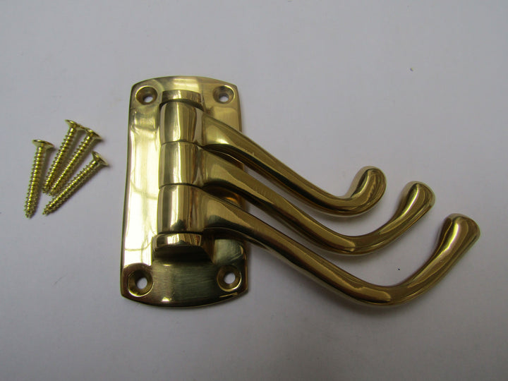 Plain Victorian Swivel Hook polished brass.