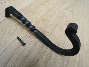 Hand Forged Plant Hanging Hook Black wax.