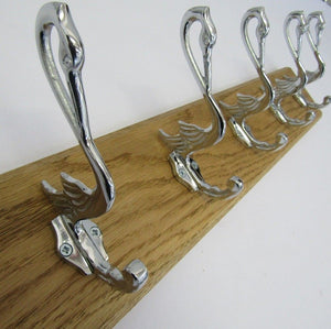 Polished Chrome Pelican 5 Hook Coat Rail 58cm.