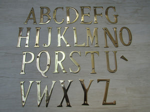 3inch Polished Brass Letter G.