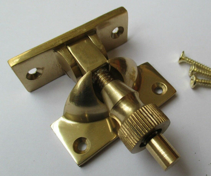 Polished Brass Brighton Screw down Fastener.