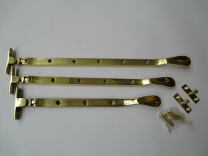 Casement Stay Arm Polished Brass 12inch.