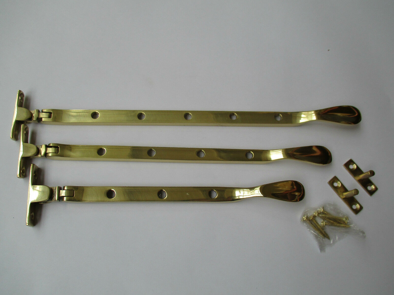 Casement Stay Arm Polished Brass 12inch.
