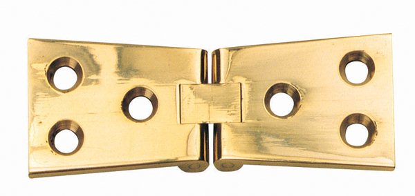 Pair Of Counter Flap Hinges Polished Brass.