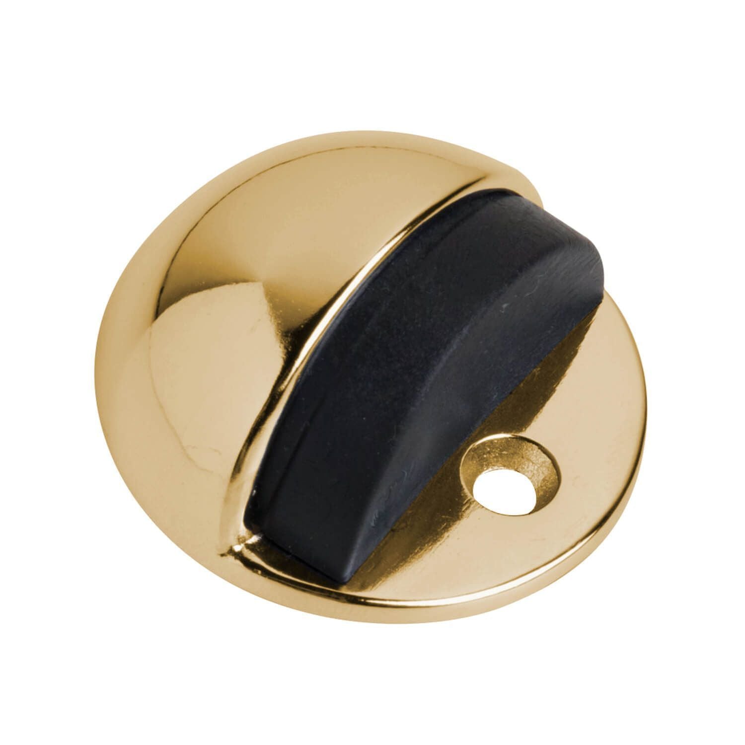 Door Stopper Half Moon Polished Brass.