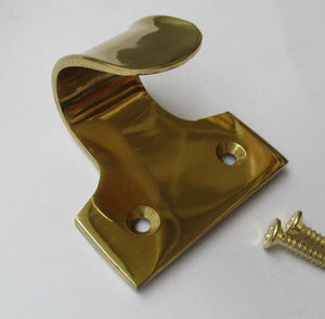 Polished Brass Window fittings Sash Lift Handle.
