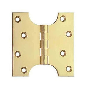 Pair Of 5inch Solid Brass Parliament Door Hinges Polished Brass.