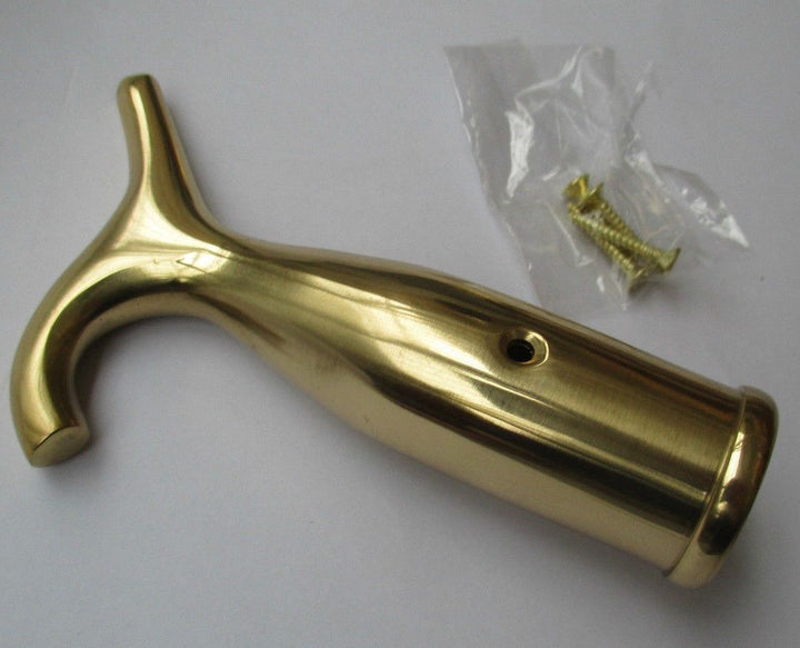 Polished Brass Sash Pole Sky window Boat hook.