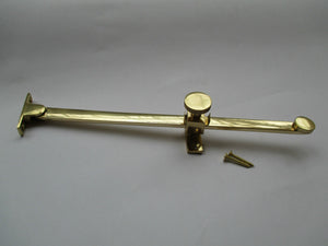 Polished Brass Screw down Stay 10inch.