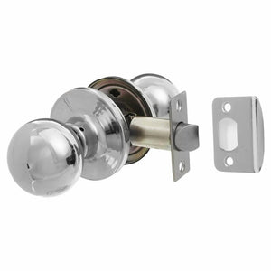 Round Mortice Door Knob set Polished Chrome.