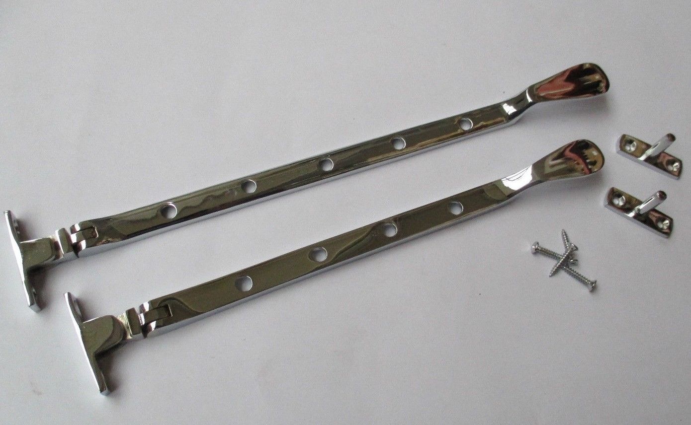 Casement Stay Arm 12inch Polished Chrome.