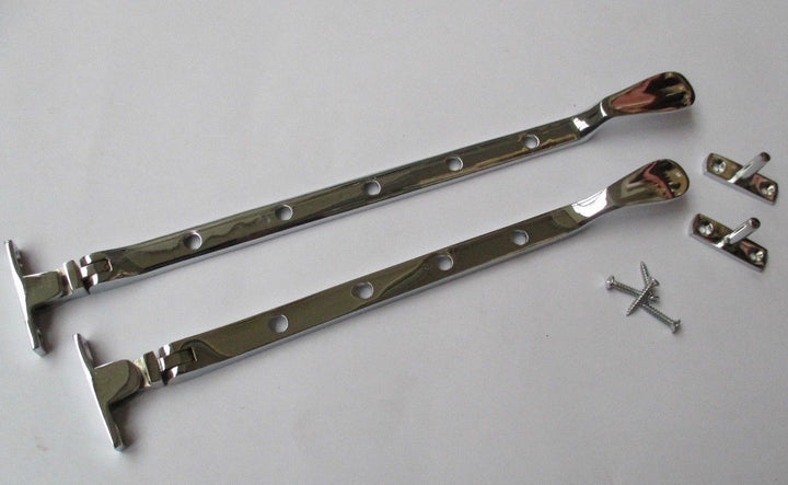 Casement Stay Arm 12inch Polished Chrome.