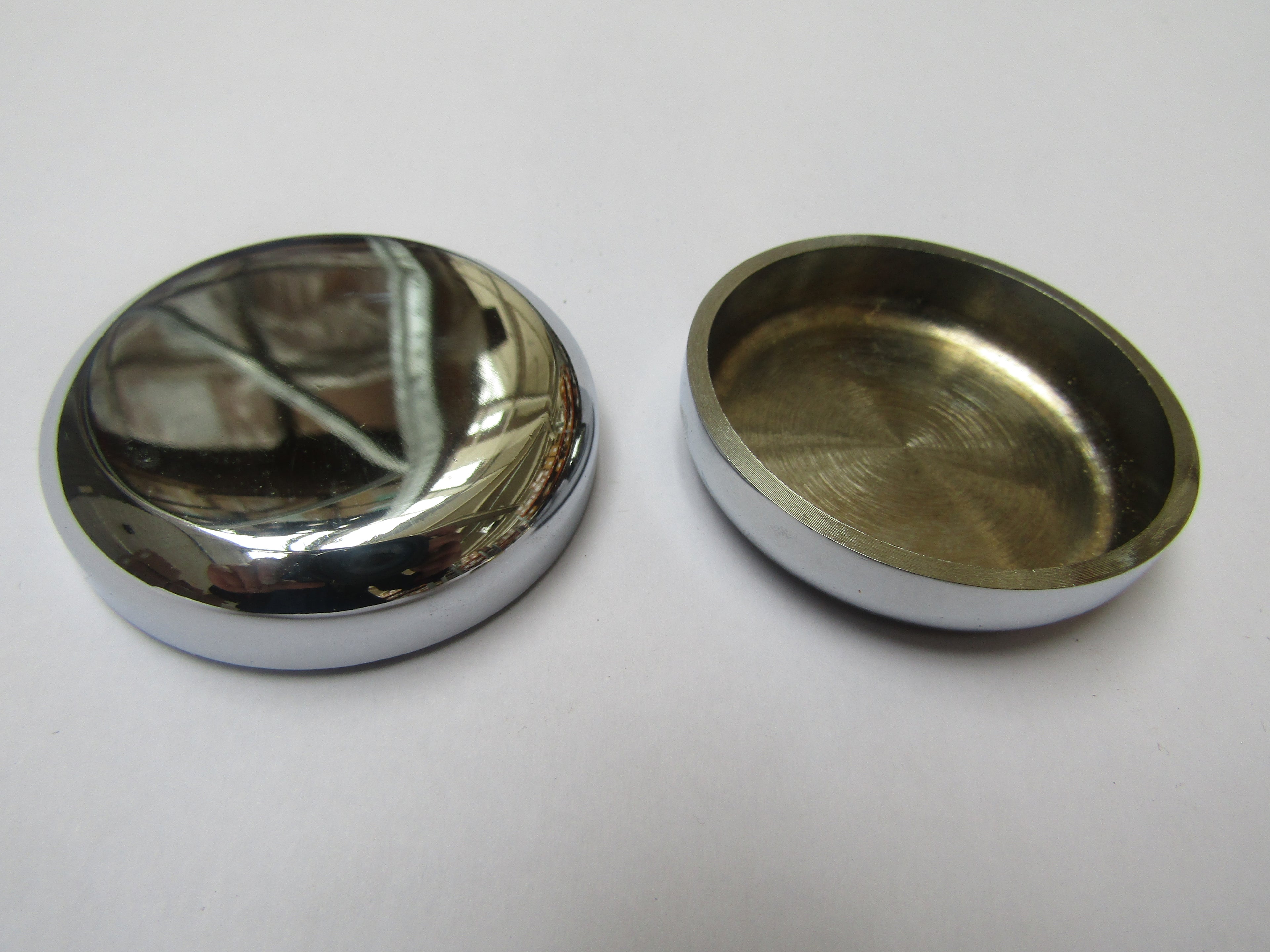 Pack Of 4 Castor Cups Polished Chrome.