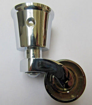 Furniture Swivel Wheel Cup Castor Polished Chrome.