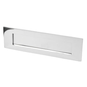 10 x 3inch Plain Letter Plate Polished Chrome.