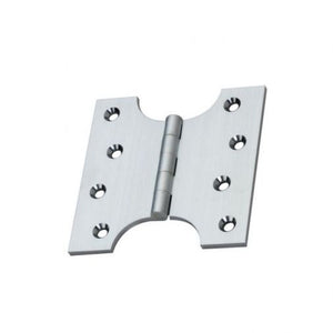Pair Of 5inch Solid Brass Parliament Door Hinges Polished Chrome.