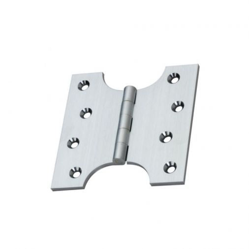 Pair Of 5inch Solid Brass Parliament Door Hinges Polished Chrome.