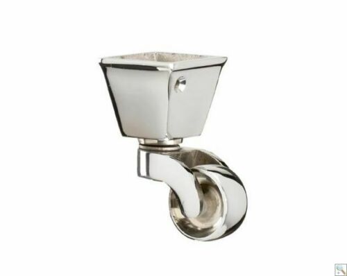 Furniture Square Cup Castor Polished Chrome.