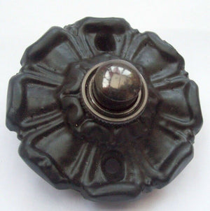 Poppy Small Bell Push Black Antique.