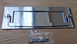 12inch Postal Door Knocker Satin Chrome.