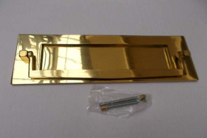 12inch Postal Door Knocker Polished Brass.