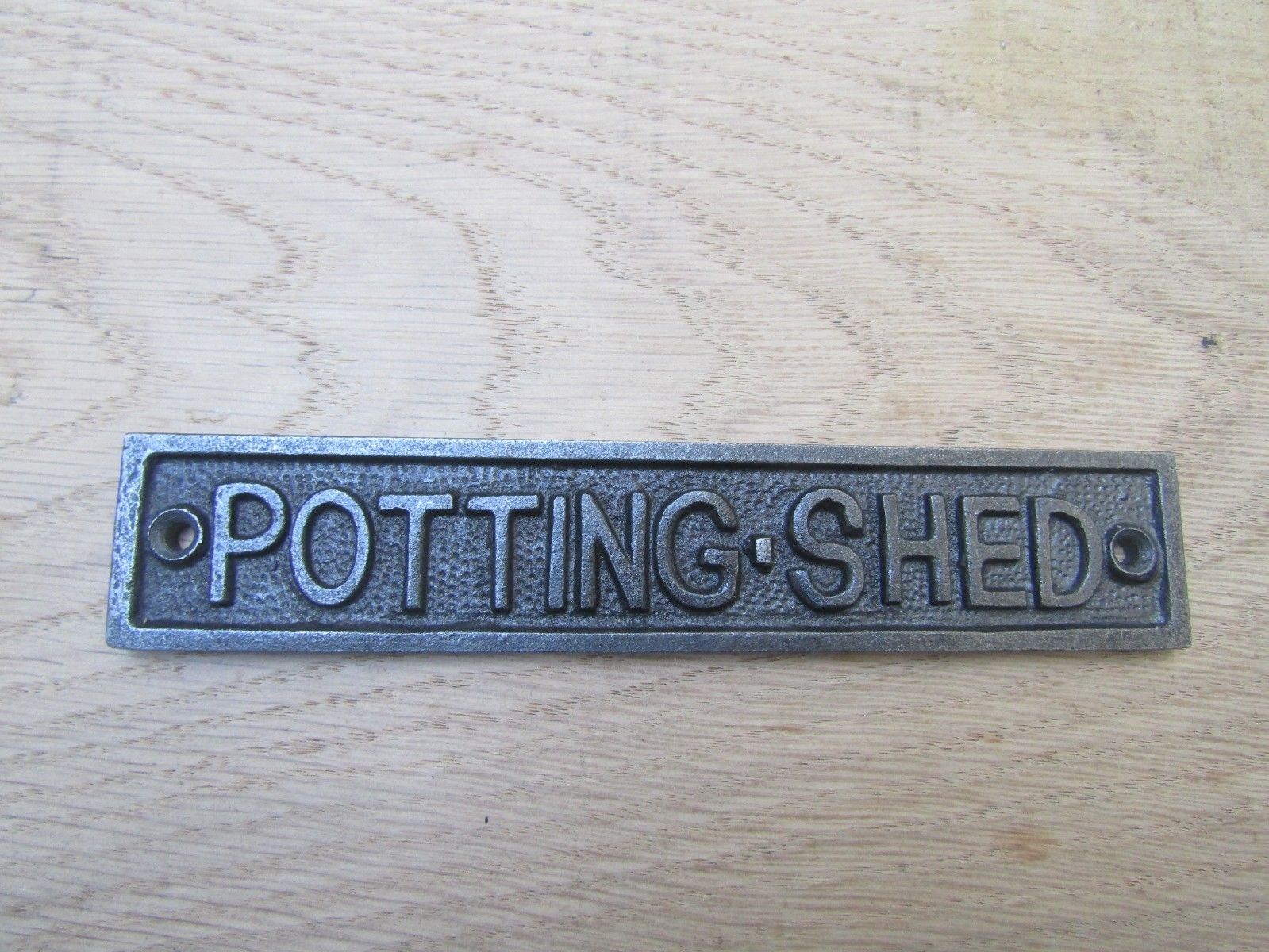 Cast Iron Potting Shed Plaque.