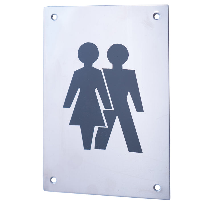 6inch Stainless Steel Unisex Door Sign.
