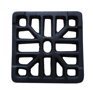 Rustic Cast Iron Gulley Gutter Lid Square Black 4inch.