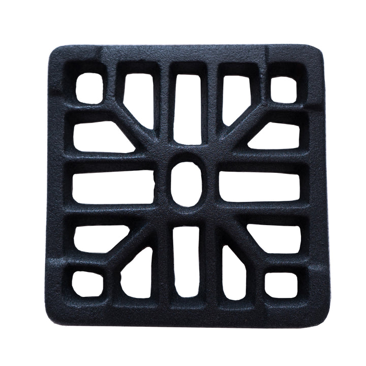 Rustic Cast Iron Gulley Gutter Lid Square Black 4inch.