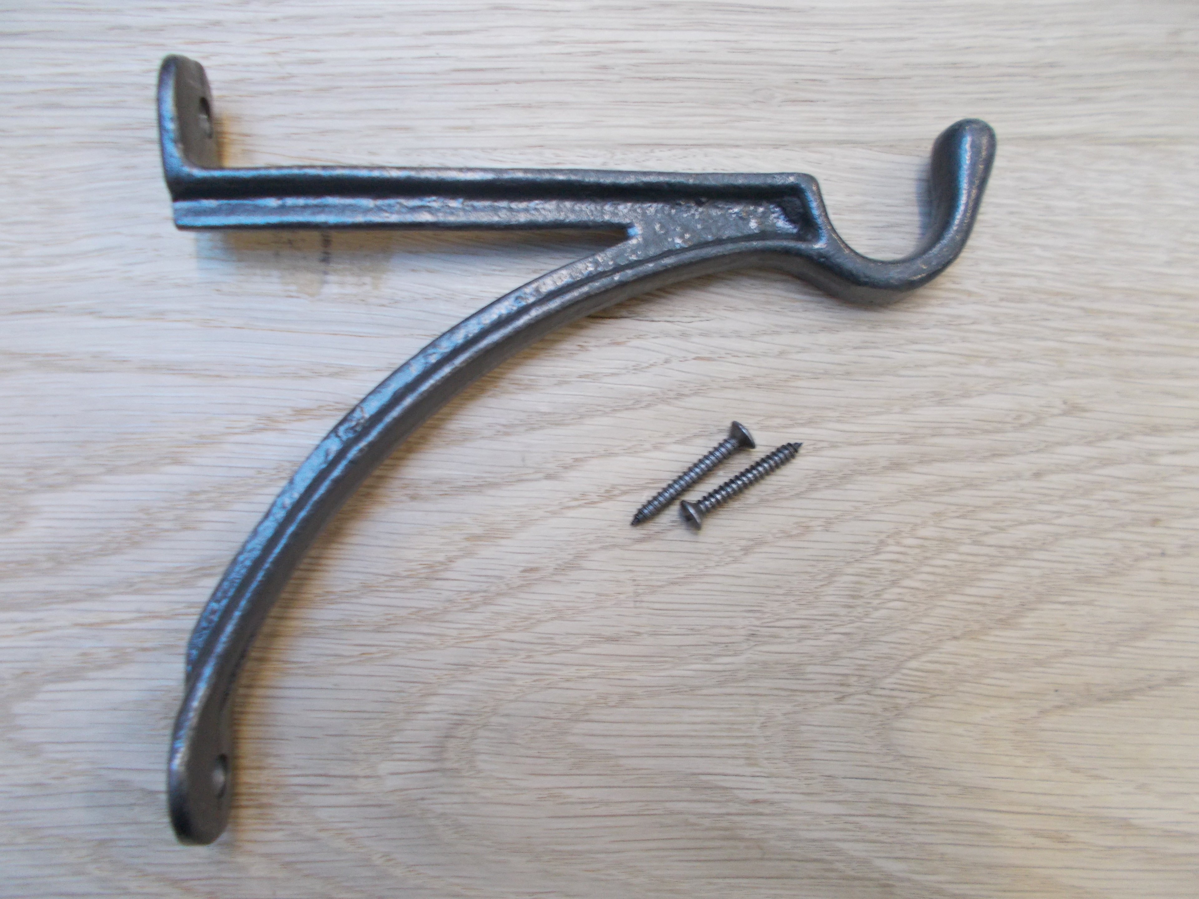 Projecting Hook Bracket Antique Iron.