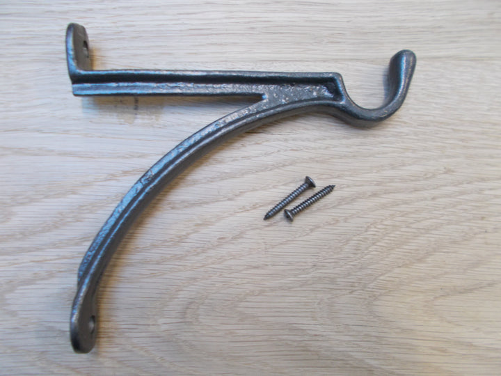 Projecting Hook Bracket Antique Iron.
