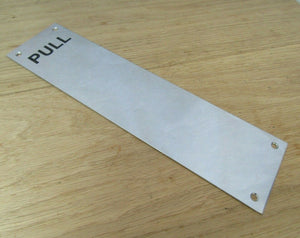 Polished Stainless Steel Pull Finger Plate.
