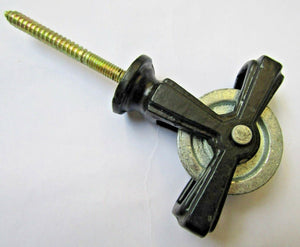 Screw In Ceiling Airer Single Pulley Black.