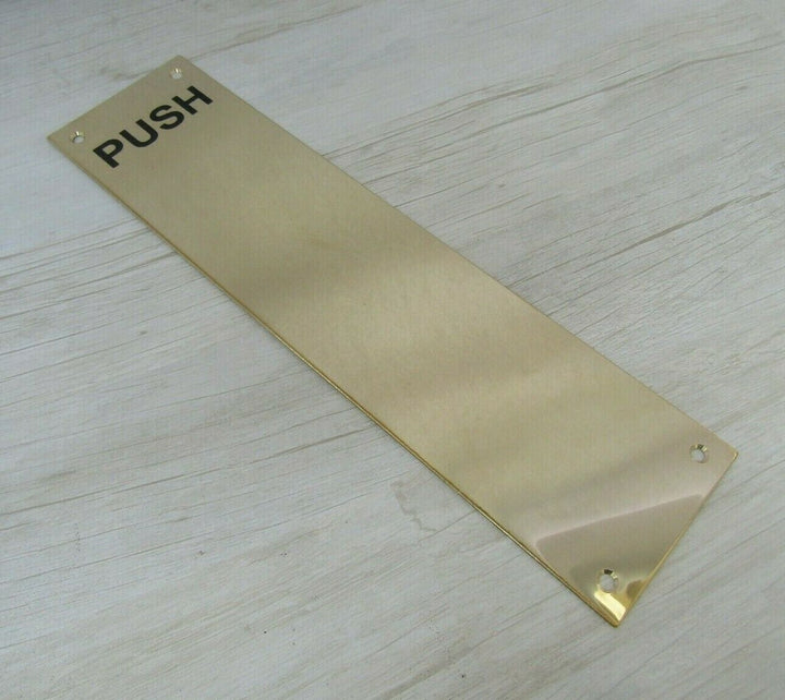 Polished Brass Push Finger Plate.