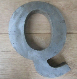 8inch Large Rustic Steel Letter Q.
