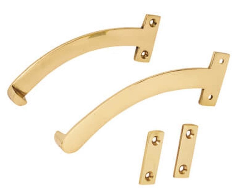 Pair of Quadrant Stays Polished Brass.