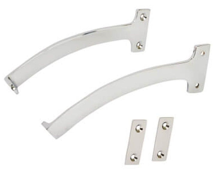 Pair of Quadrant Stays Polished Chrome.
