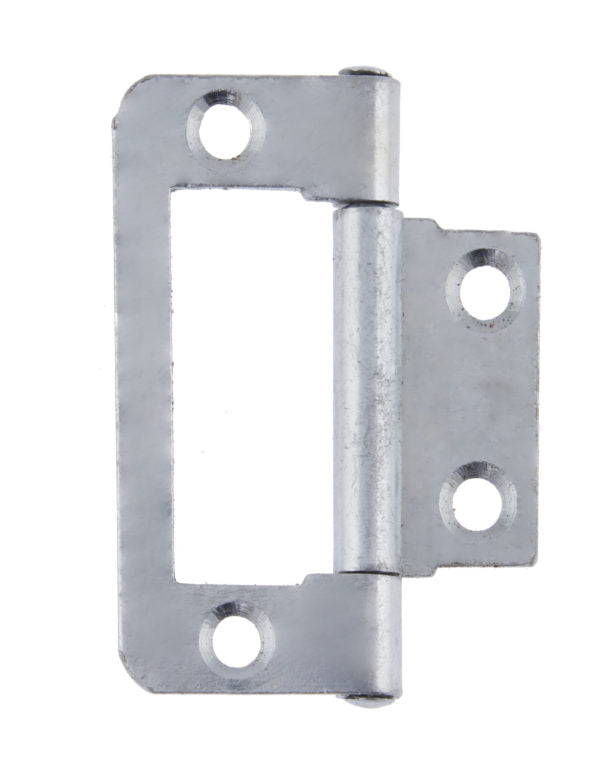 Flush Hinge 75mm Bright Zinc Plated Plain Bearing