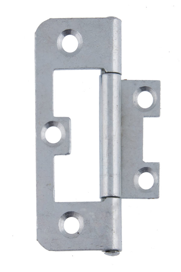 Flush Hinge 75mm Bright Zinc Plated Plain Bearing