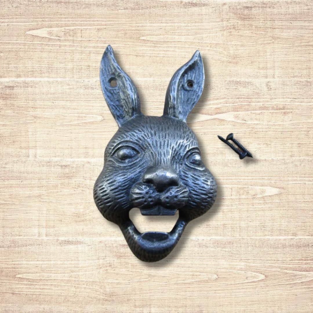 HARE RABBIT Cast Iron Bottle Opener.