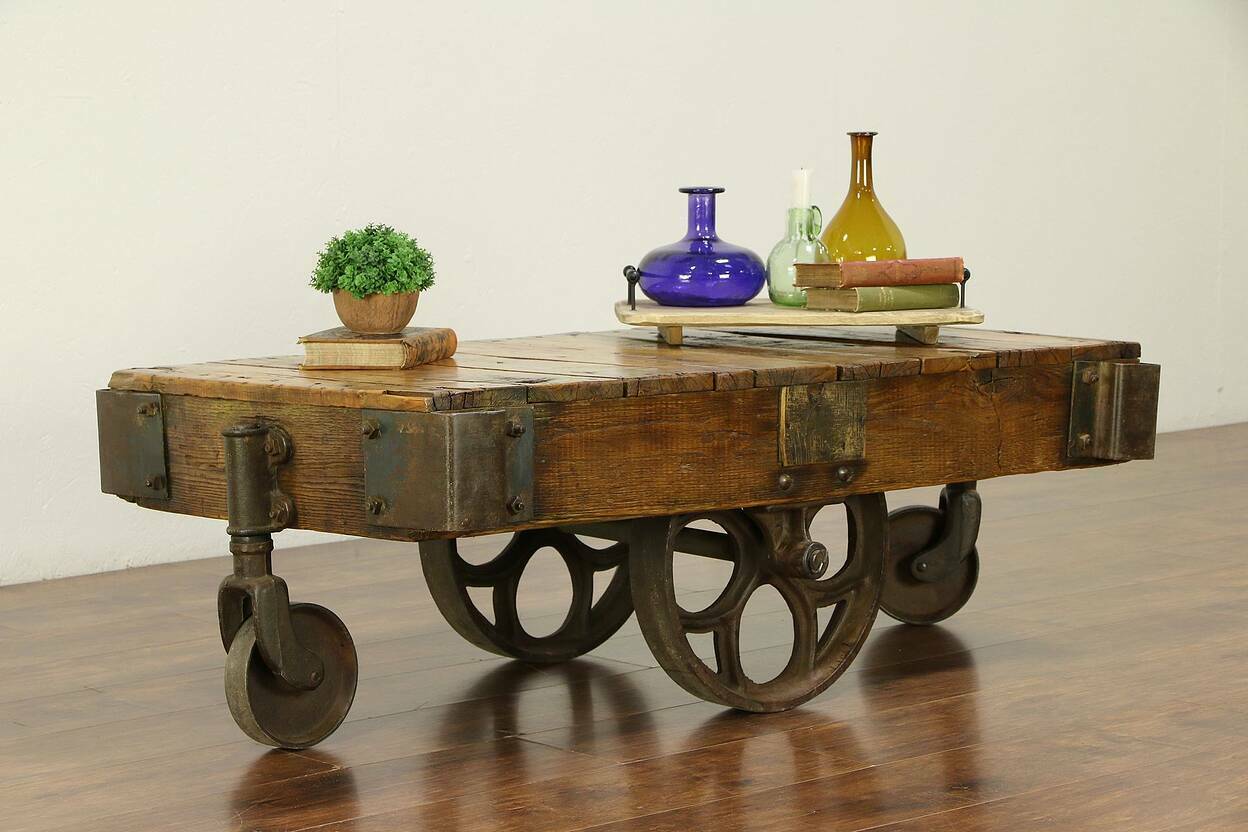 Railway Cart Trolley DIY Kit Only Rustic Antique Iron.