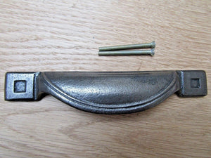 Rear Fix Slim Cup Pull Large Antique Iron.