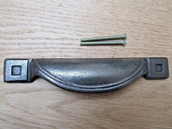Rear Fix Slim Cup Pull Large Antique Iron.