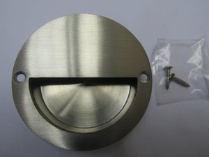 Satin Steel Large 90mm Recessed Handle.