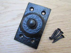 Rectangular Bell Push Black Antique.
