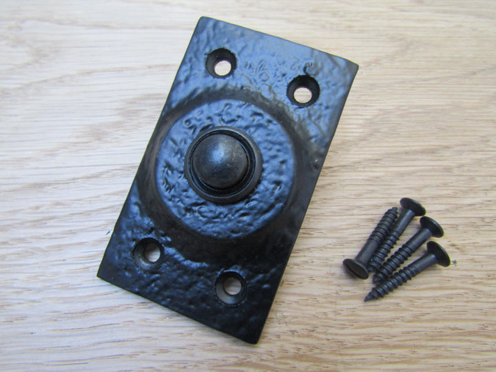 Rectangular Bell Push Black Antique.